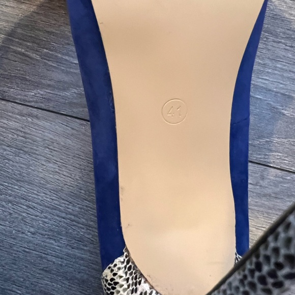 LOSLANDIFEN Royal Blue Snakeskin Heels 3-Inch - Picture 5 of 5